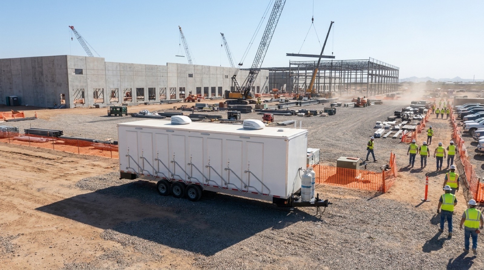 Multi-stall shower trailer